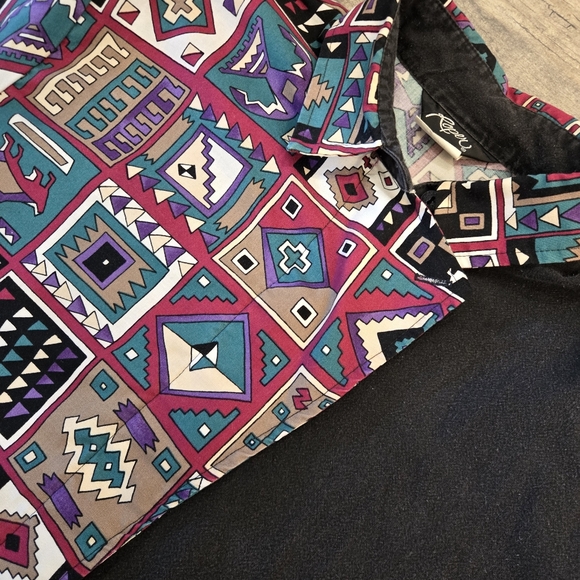 Vintage Roper Long Sleeve Aztec Vibe South Western Vibe - Picture 4 of 9